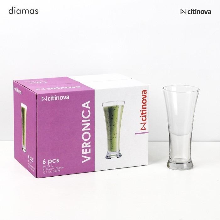 Gelas Kaca Veronica 6 Pcs Setengah Lusin / Glassware / Glass