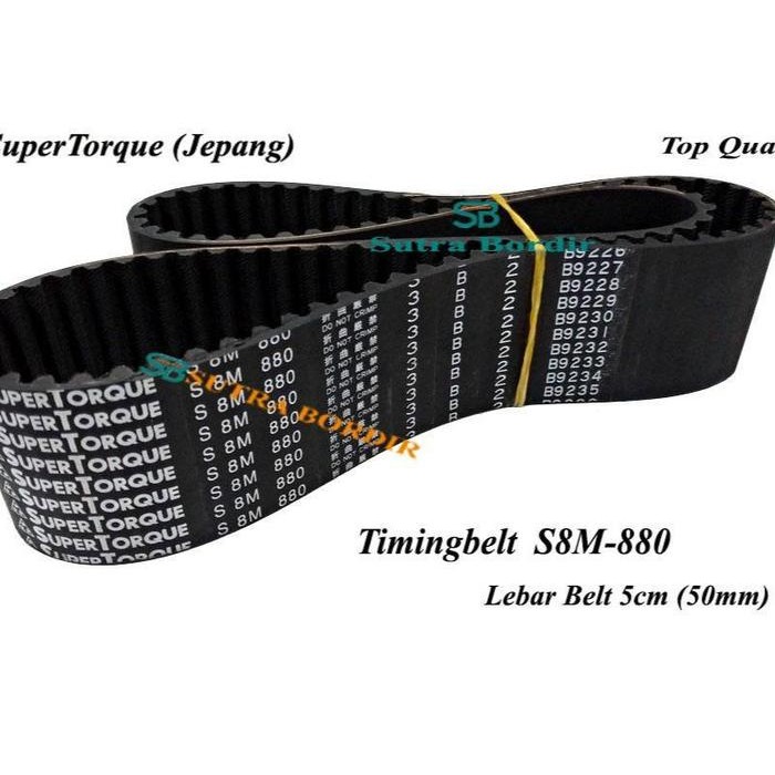 timingbelt S8M 880 lebar 5cm mbl Jepang vbelt Supertorque Mitsuboshi 8M880 timingbelt s8m 880 lebar