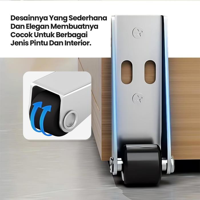 Roda Pintu Geser Bawah Geser Solusi Pintu Macet/Gesek Lantai Untuk Pintu Kayu/Kaca/Aluminium