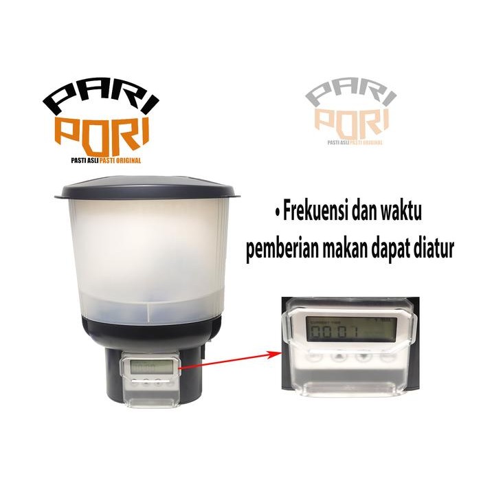 GRECH CFF 106 AUTOFEEDER KOLAM IKAN 6 LITER PAKAN KOI OTOMATIS