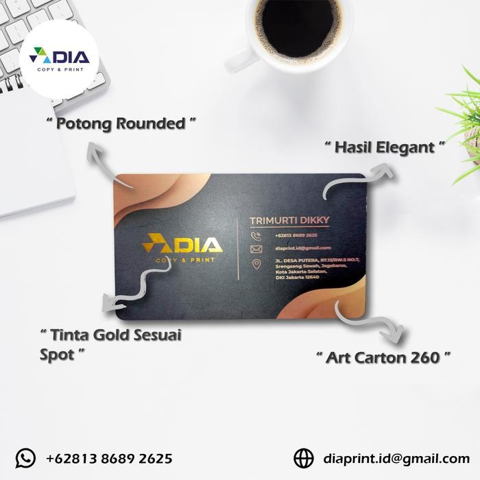 

Cetak Kartu Nama Foil GOLD - Spot Gold - Elegan-Art Carton 260gr-Murah