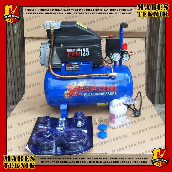 LAKONI IMOLA 125 - 1HP - TANKI 25L - KOMPRESOR ANGIN LISTRIK 1PK -550W