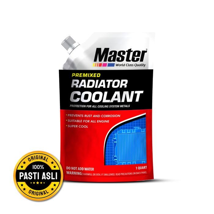 Master Radiator Coolant Premixed Pouch/ Refill 1 Quart Air Radiator Motor Mobil