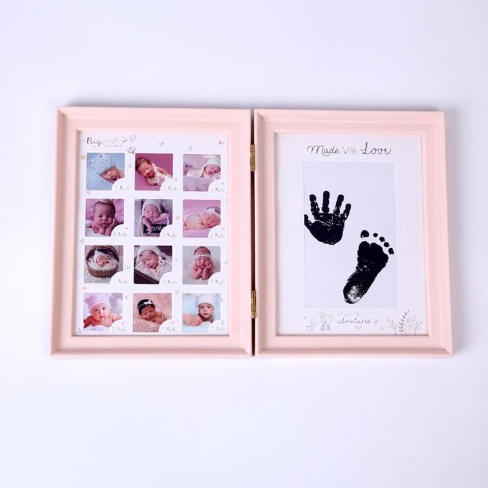 BINGKAI FOTO SIDIK JARI DAN TAPAK KAKI / 12 MONTH BABY FOTO FRAME Hadiah