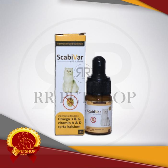 Obat Kucing Scabivar Cat 10ml Sirup Cair Untuk Scabies Minum 10 ml