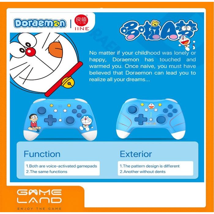 IINE Doraemon Pro Controller Gamepad NFC Steam Nintendo