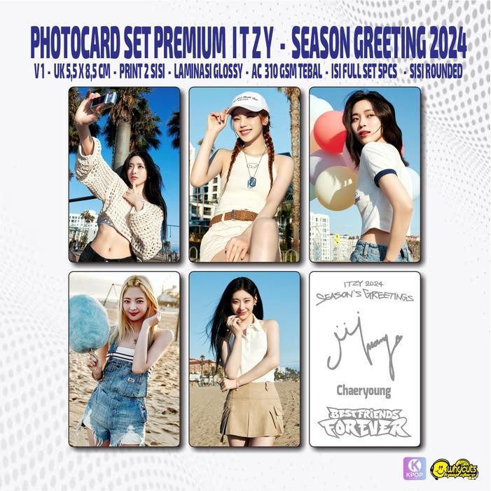 PC Photocard Itzy Season Greeting glossy anti air