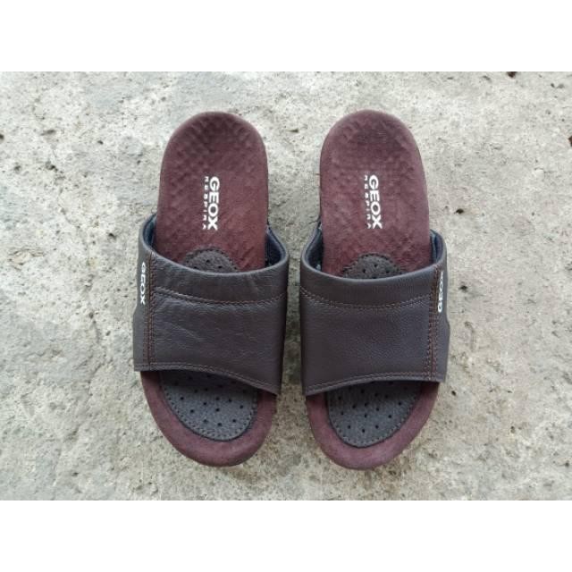 habibi sandal geox kulit coklat respira