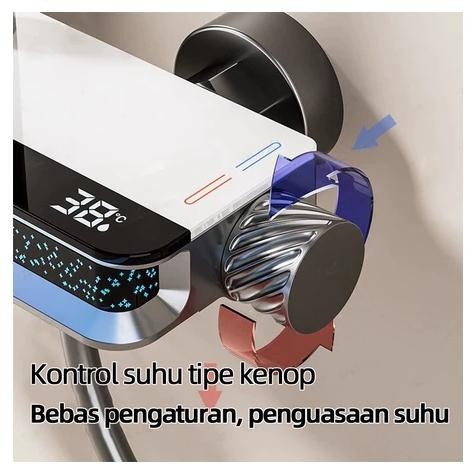 Bagus Shower Kamar Mandi Satu Set + Keran Shower + Set Shower Bathtub Stainless Steel - Set Batang