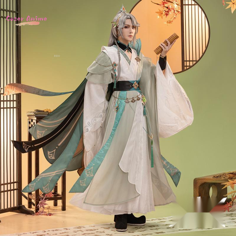 COSERGAME GENSHIN IMPACT ALHAITHAM COSPLAY COSTUME UNIFORM HALLOWEEN PARTY FOR WOMEN MEN CARNIVAL