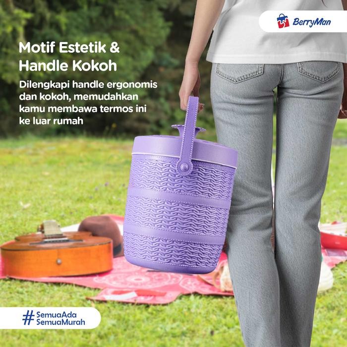 Termos Nasi & Es Rotan 6.5 Liter TRI J Mini Rice Bucket Plastik Tahan Panas dan Dingin Food Grade