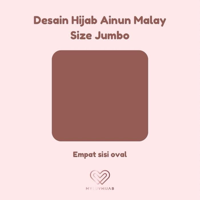 Top Part 3 Ainun Malay Jumbo / Hijab Persegi / Hijab ala Malaysia