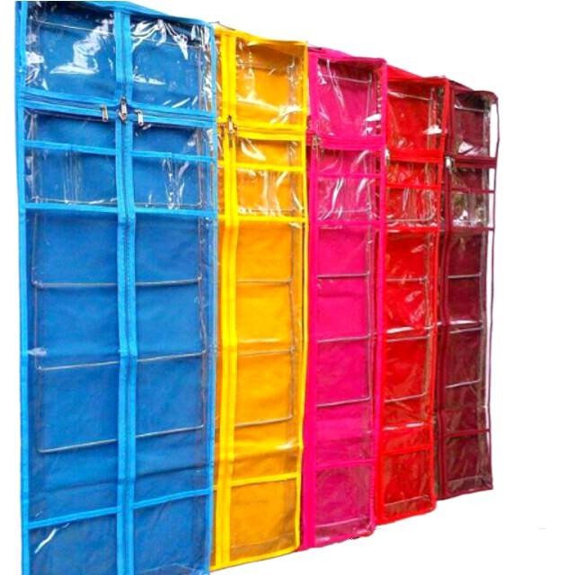 Rak Kerudung Gantungan Rak Kerudung Penghemat Ruangan Dipasang Di Dinding Besi Anti Karat Sandal