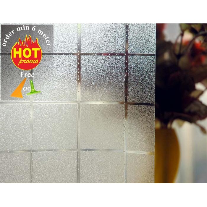 New STICKER / STIKER KACA SANDBLAST MOTIF BERCAK AIR