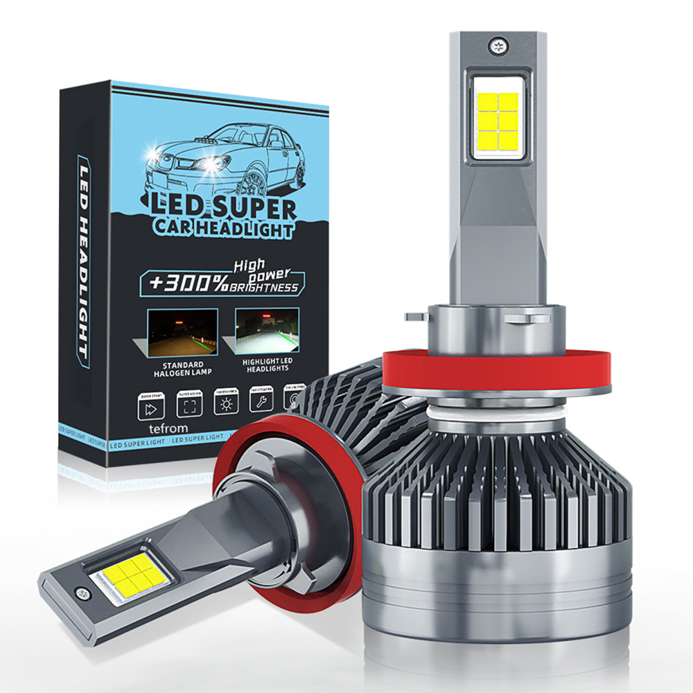 High Power CSP H7 H4 LED Headlight Bulb H11 H1 H3 H8 HB3 9005 HB4