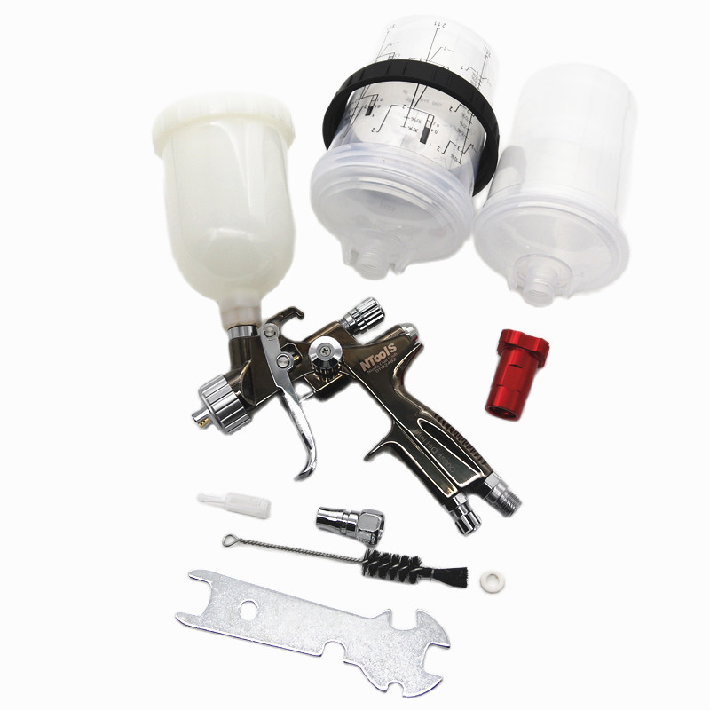 1.0mm Spray Gun With 400CC Mix Cup Air Spray Gun With Adapter Mini Spray Gun Paint Spray Gun Hvlp Gr