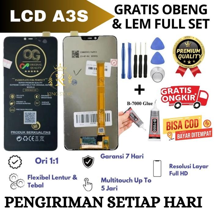 Original Lcd Touchscreen KOMPATIBEL FOR OPO A3S Original FullSet OG SUPER / Lcd OPO A3S Original