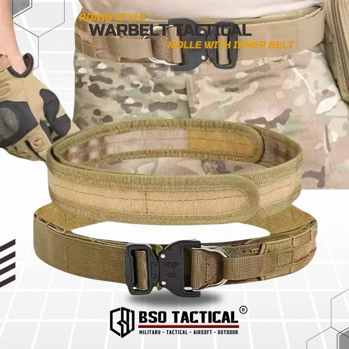 Promo Ikat Pinggang Ronin Tactical Ipsc Belt Molle Warbelt 2 Layer Black