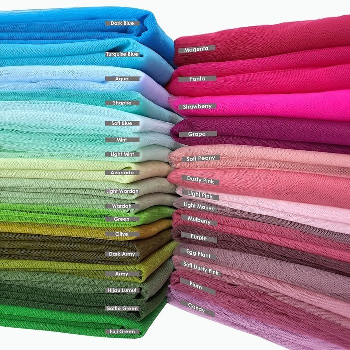 TERMURAH Kain Soft Tulle / Tile Lembut / Tule Mesh Yards - Grosir READY STOCK