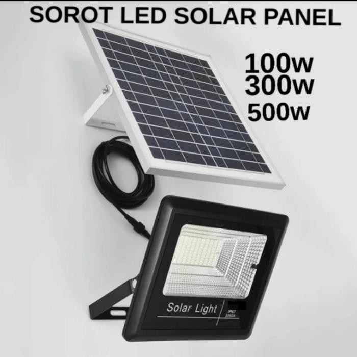 lampu sorot solar panel 500 watt 500w lampu tembak solar 500w panel