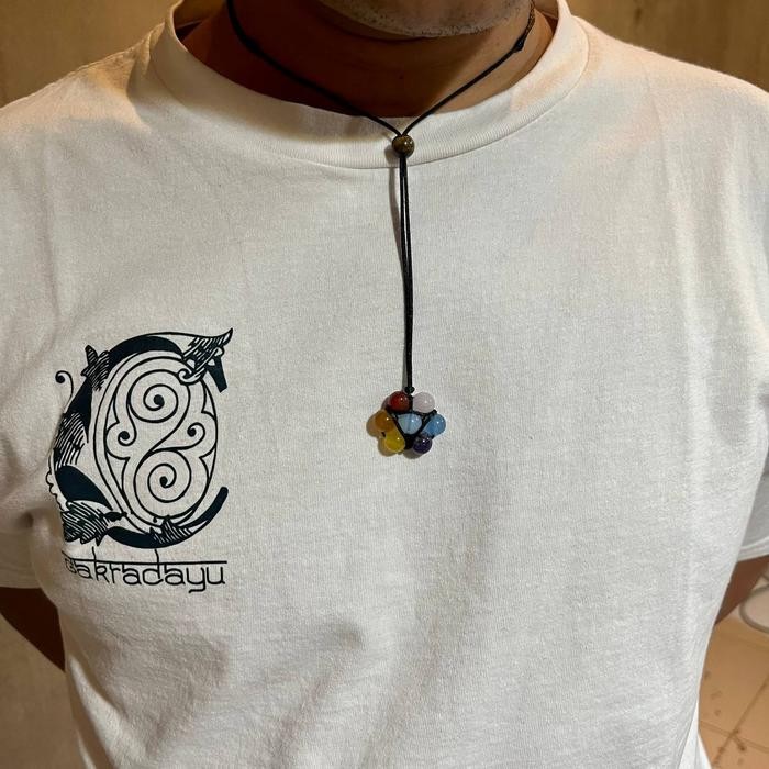 Kalung Cakra 7 Batu Kristal Alam Natural Berkualitas