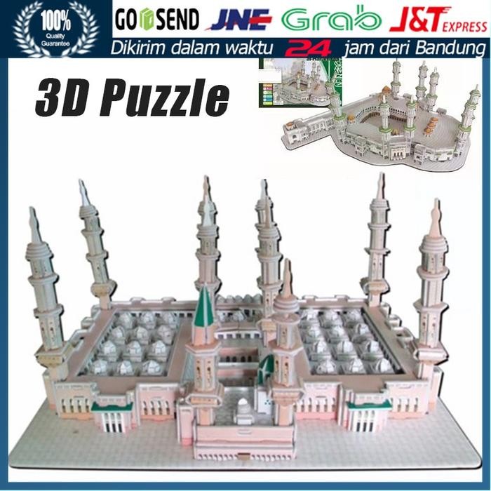 3D PUZZLE MINIATUR MASJIDIL HARAM NABAWI DAN MASJID DOME OF THE ROCK