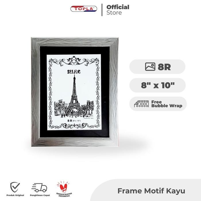 Stok Baru Topla Frame Motif Kayu 8R Frame Foto Bingkai Foto bingkai profil