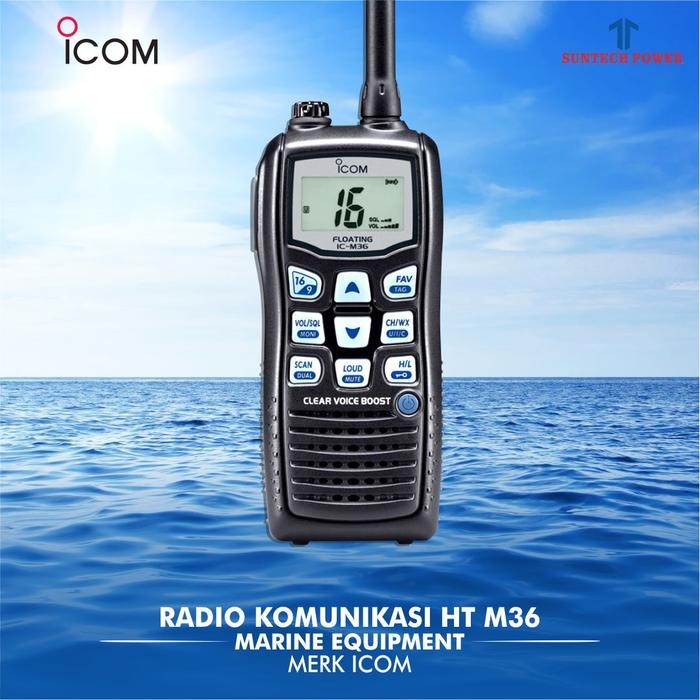 RADIO KOMUNIKASI HT IC-M36 MERK ICOM VHF MARINE TRANSCEIVER