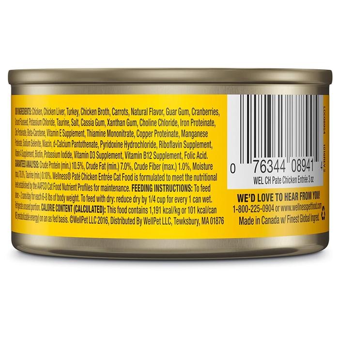 6yfd- Wellness Pate Cat Canned Food 5.5Oz