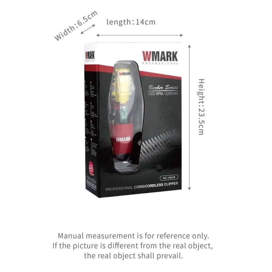 f6zf- Wmark Ng-108 Original Transparan Hair Clipper Mesin Cukur Ng 108