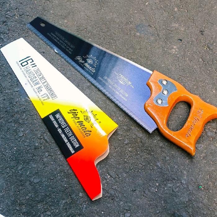 gergaji kayu tajam 16" cap mata original kualitas terbaik cap mata