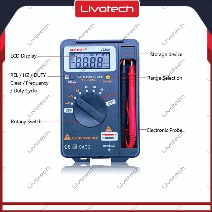 Lansungkirim- Multitester Digital Victor Vc921 Multi Meter Avo Avometer Vc 921 Ori