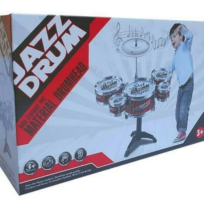 q1k9- Mainan Jazz Drum Anak - Mainan Alat Musik Drum Hadiah Stik