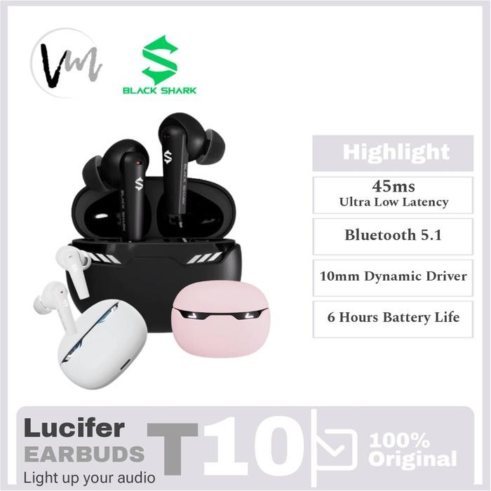 Sale black shark lucifer t10 earbuds tws low latency BlackShark Terlaris