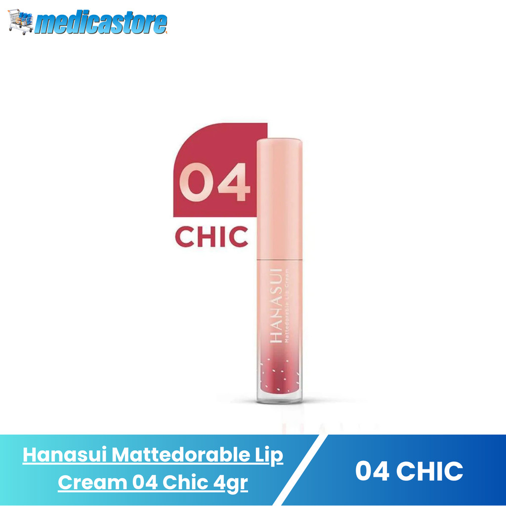 HANASUI Matted Lip Cream No. 04 Chic 4gr - Lipstik Cair Tahan Lama