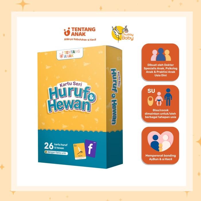 TENTANG ANAK - FLASH CARD HURUF & HEWAN KARTU BERGAMBAR KODE 875