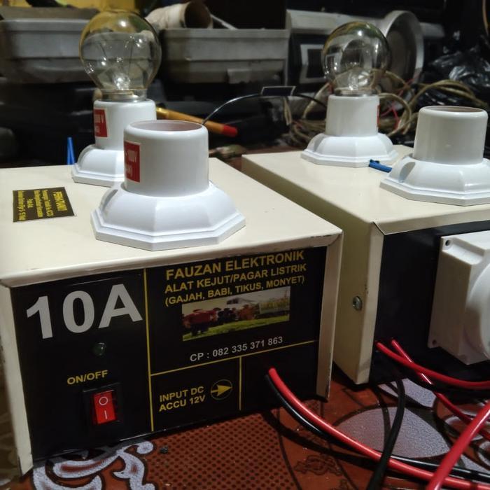 pagar elektrik kejut 10A 2 fungsi otomatis strom setrum babi tikus gajah dan monyet
