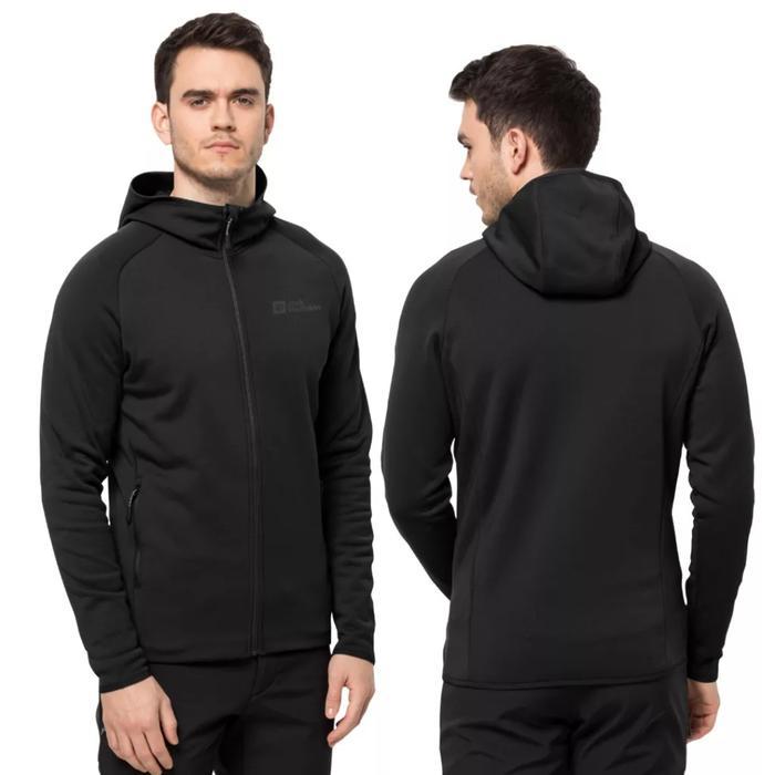 jaket jack wolfskin original seri baiselberg hoodie full zip