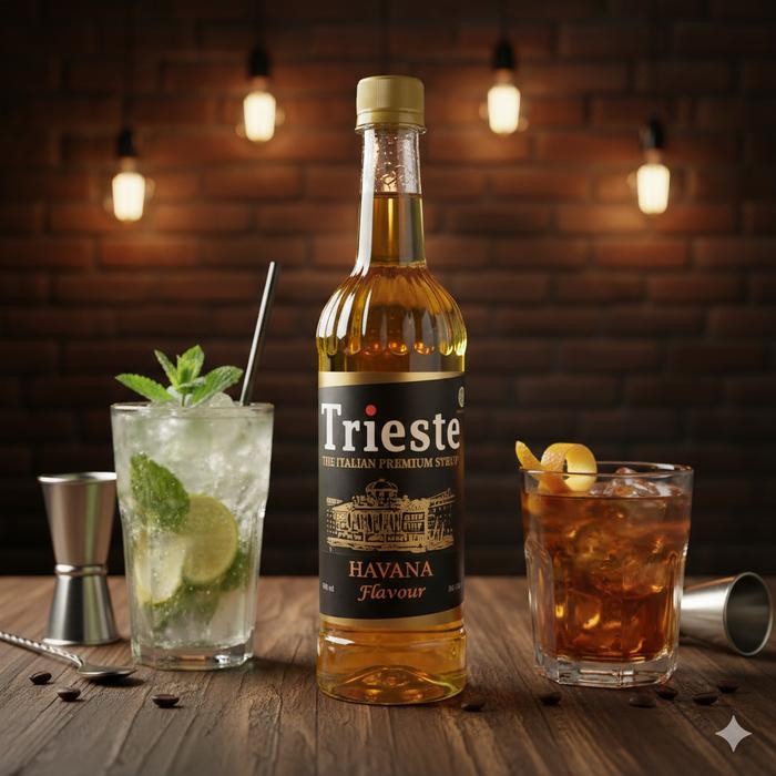 Trieste Syrup Rasa Havana / Jamaica Rum Syrup Kopi Premium Italia Premium Sirup Flavoured Minuman