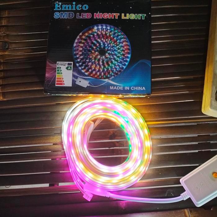 lampu warna warni emico 7 meter smd LED hight light LED strip rbg stok terbatass