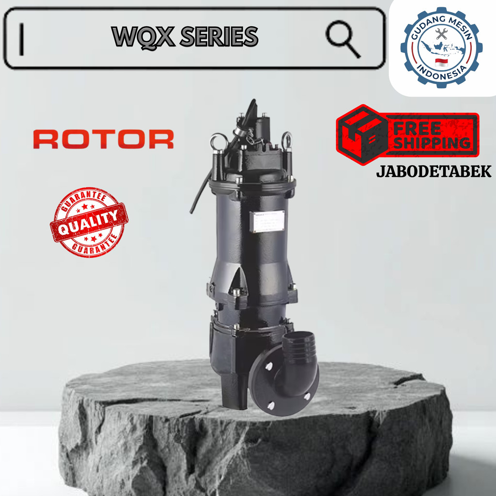 POMPA CELUP 5.5 HP 80WQX40-15-4 4KW 380V SPEED 2850 RPM W/O FLOAT SWITCH / PREMIUM MESIN POMPA ALIRA