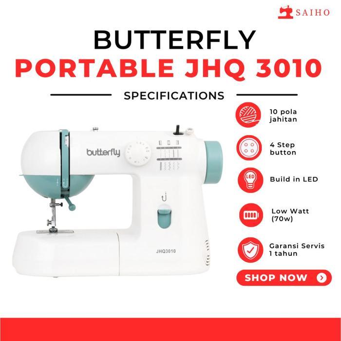 Mesin Jahit Portable BUTTERFLY JHQ-3010 / JHQ3010