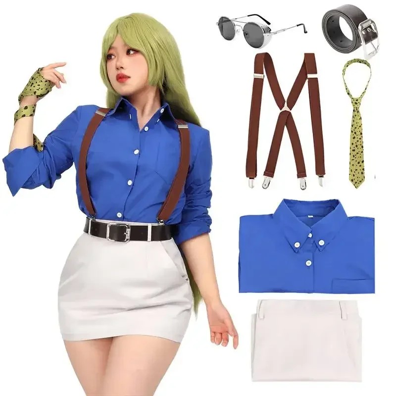 2026 Nanami Kento Cosplay Costume Women'S Shirt Slim Fit Skirt With Tie Suspender Es Nanami Kento