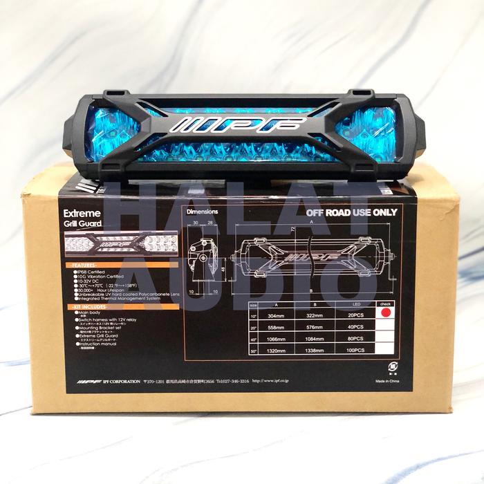 Lampu IPF Japan 600 Series LED Light Bar 10 Double Row 612SD Hybrid