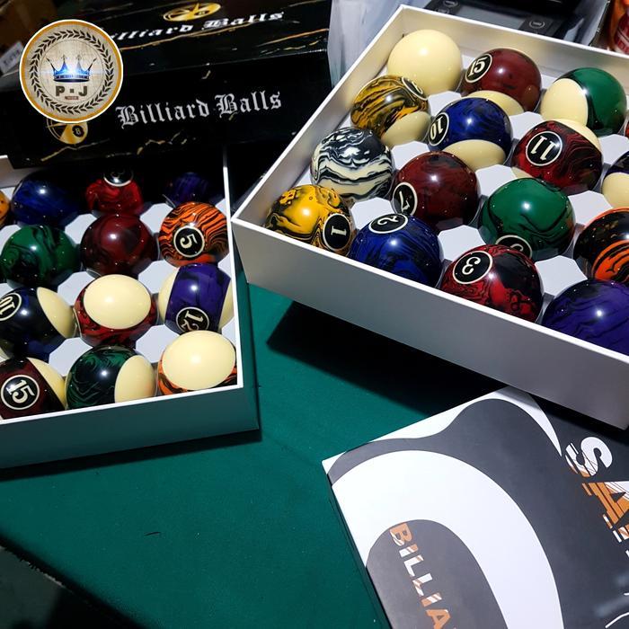 PJ - Set Bola Billiard Stylish - Marbled Pattern Meja 9 Ft