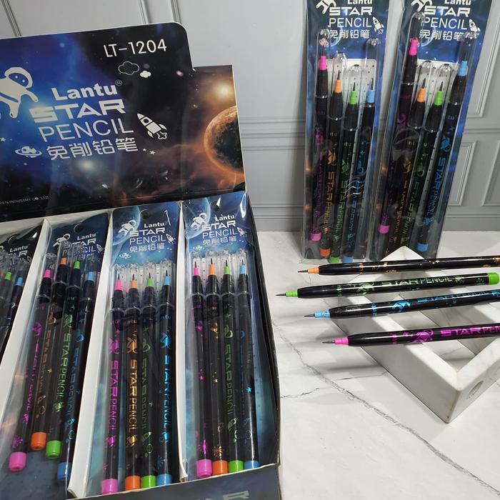 NEW pensil lantu susun bensia (1 set=4pc)/pensil susun/pensil bensia lucu