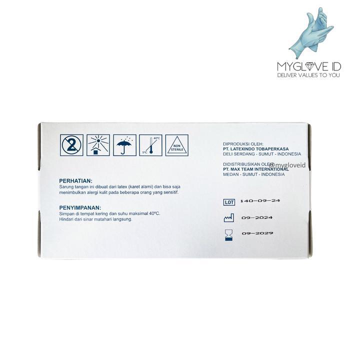 Sarung Tangan Karet Medis Handscoon Latex Powder 100 pcs merk Suwarna