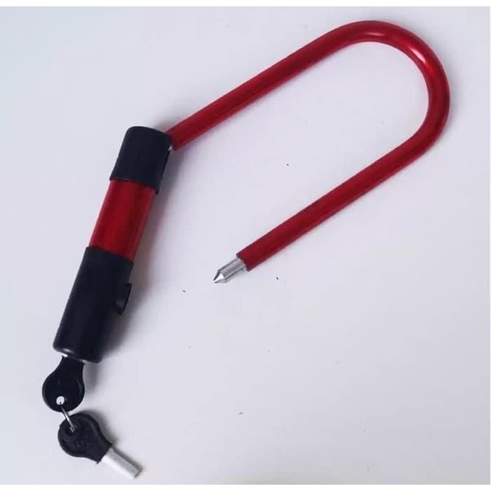 GEMBOK SEPEDA DAN MOTOR BESAR MOTORCYCLE U LOCK 0496 KODE 348
