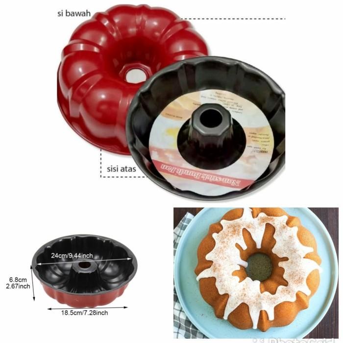 loyang bolu marmer 24cm tulban anti lengket