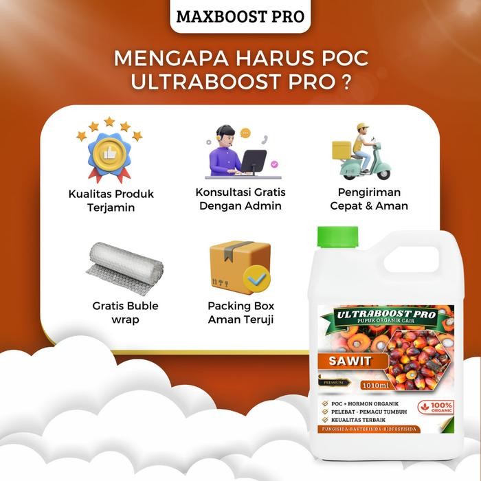 

Promo Pupuk Organik Cair Ultraboost Pro Khusus Tanaman Sawit - Nutrisi Lengkap Untuk Hasil Panen